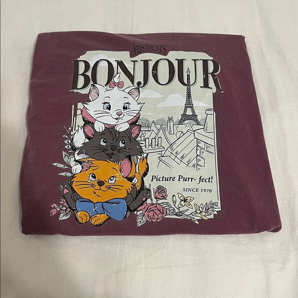 Aristocrats Disney T-Shirt Plum Worn Once - Picture 3 of 6